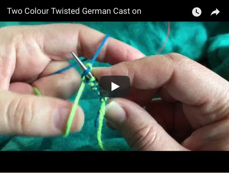 Two Colour Twisted German Cast On